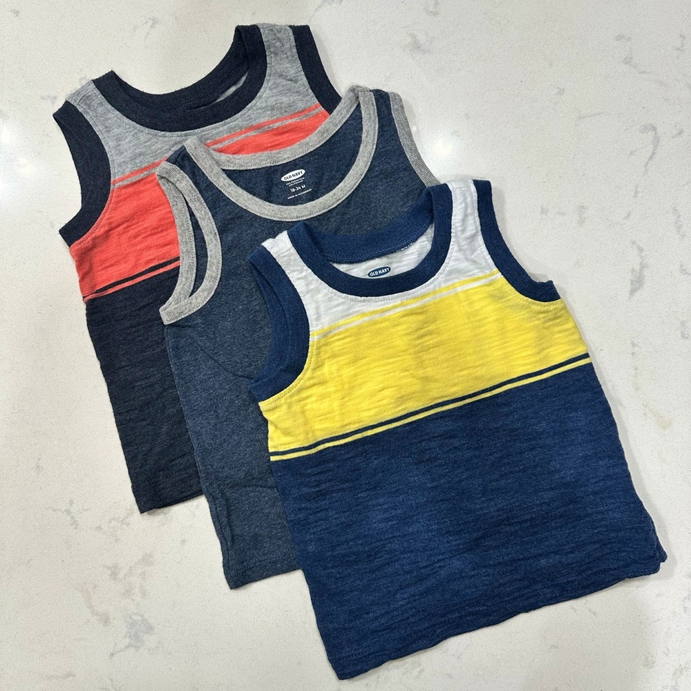 EUC - Set of 3 Old Navy Tank Tops, size 18-24mos